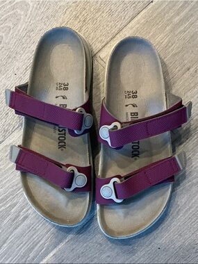 Birkenstock Sahara Purple Adjustable Double-Strap Sandals EU38 US Womens 7
